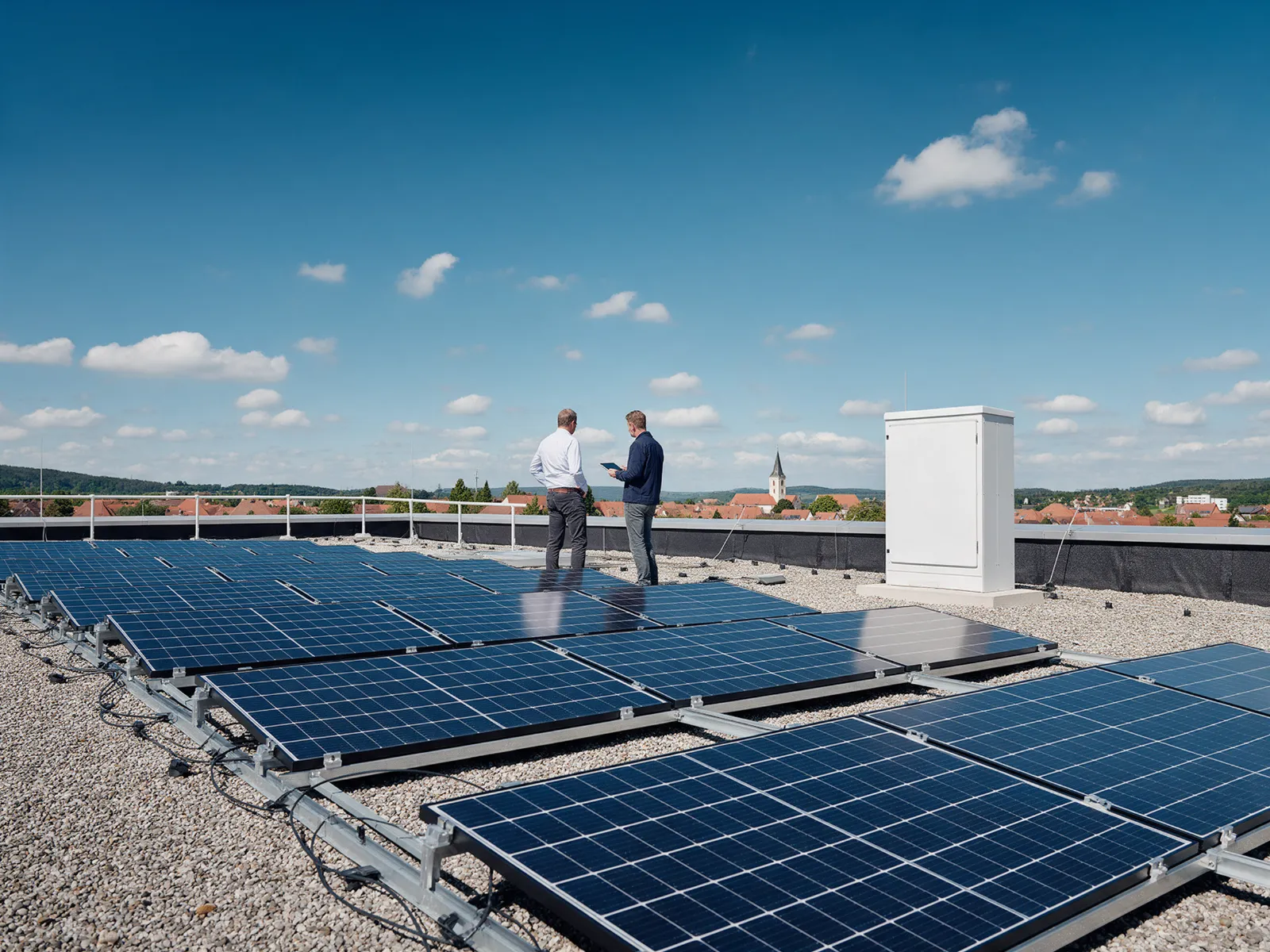 Gewerbedach mit Solaranlage
